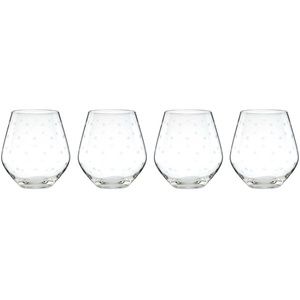 Kate Spade Stemless White Wine Larabee Dot